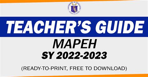 mapeh layout|TEACHER'S GUIDE in Using the MELCs in MAPEH .